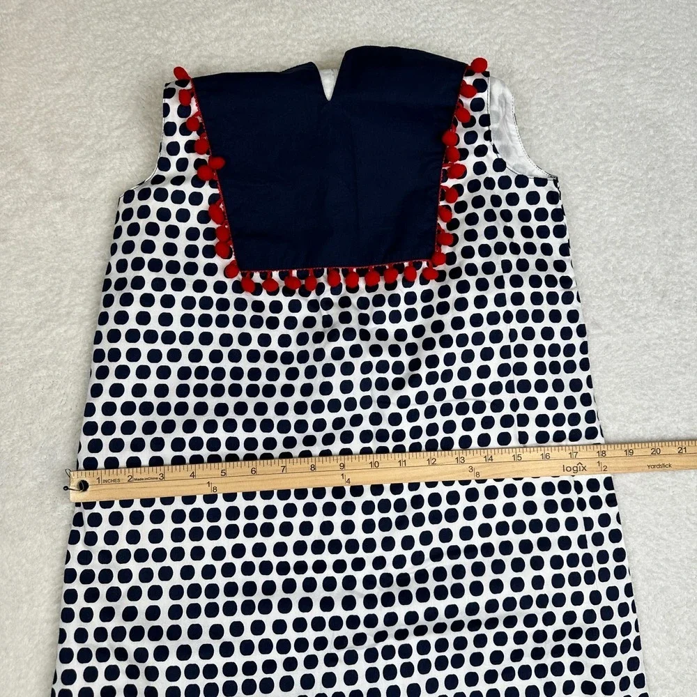 miss b Polka Dot Nautical Shift Dress‎ Navy Girls 14